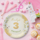 Bumblebee Yellow Children's Birthday Party Daisy Papieren Bordje (Feest)