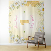 Bumblebee Yellow Girl 1 eerste verjaardag Wandkleed (In situ)