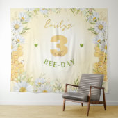 Bumblebee Yellow Kind's Birthday Party Honey Wandkleed (In Situ (horizontaal))