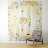 Bumblebee Yellow Kind's Birthday Party Honey Wandkleed (In situ)