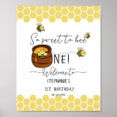 Bumblebee zo lief om een 1e verjaardag welkom te z poster (Voorkant)