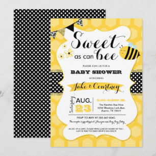 Bumblebee zoet als Baby shower Kaart