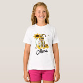 Bumblebee Zonnebloem Gepersonaliseerd Gnome T-shir T-shirt (Voorkant volledig)