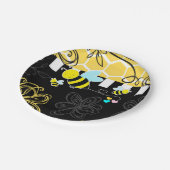 Bumblebee zwart/geel Baby shower Moderne afbeeldin Papieren Bordje (Gekanteld)