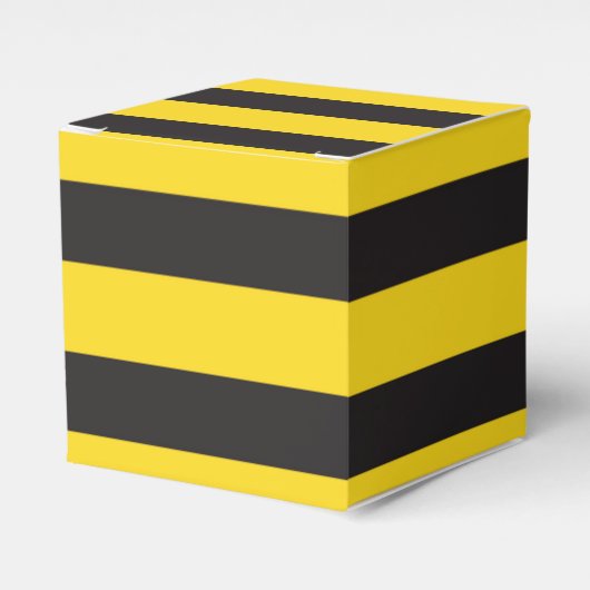Bumblebee zwarte gele horizontale lijnen Bumble Be Bedankdoosjes (Voorkant Zijde)