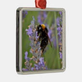 Bumblebeenvoer op lavenderbloemen metalen ornament (Rechts)