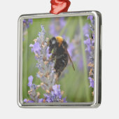 Bumblebeenvoer op lavenderbloemen metalen ornament (Links)