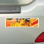 Bumblebees Flowers Macro Bumpersticker (Op auto)