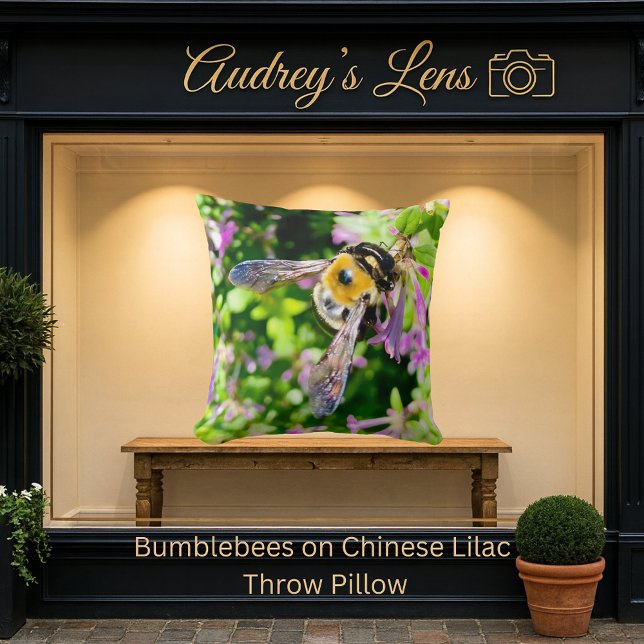 Bumblebees on Chinese Lilac Kussen (Creator heeft geüpload)