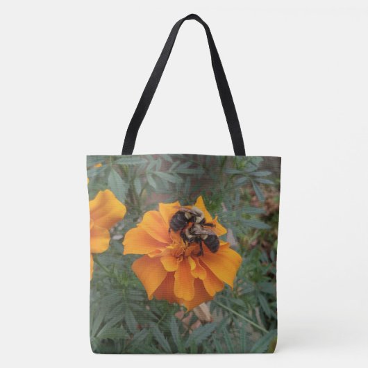 Bumblebees on Marigold Flower Tote Bag (Voorkant)