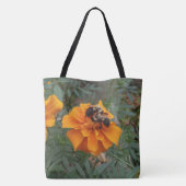Bumblebees on Marigold Flower Tote Bag (Achterkant)