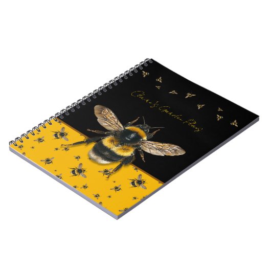 Bumblebees Personalized Gardening Journal Notitieboek (Linkerzijde)