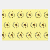 Bumblebees Tijd om Gelukkig Geel te ZIJN Inpakpapier Vel (Voorkant 2)