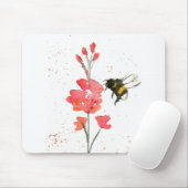 Bumblebei en bloem muismat (Met muis)