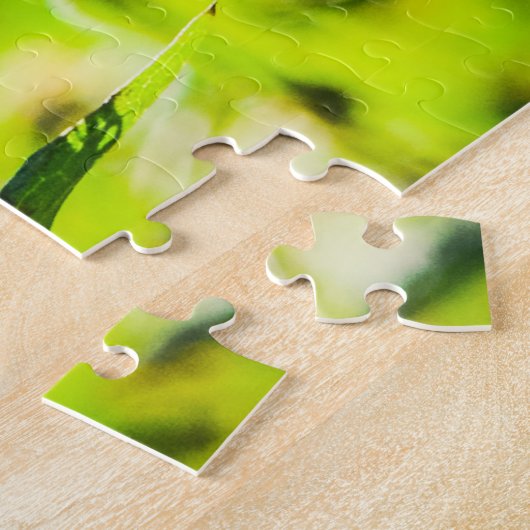 Bumblebei en bloemen, overmaat legpuzzel (Zijkant)