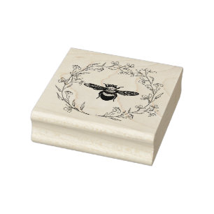 Bumblebei in een fijne, platte kop rubberstempel