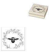 Bumblebei in een fijne, platte kop rubberstempel (Gestempeld)