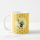 Bumblebei met hart en monogram koffiemok (Links)