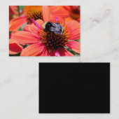 Bumblebei op conefloer visitekaartje (Voorkant / Achterkant)