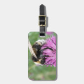 Bumblebei op een Thistle Custom Bagagelabel (Voorkant verticaal)