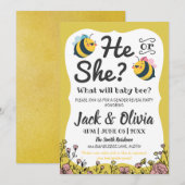 Bumblebei van de bijen Baby, die hij of zij onthul Kaart (Voorkant / Achterkant)