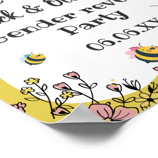 Bumblebei van de bijen Baby, die hij of zij onthul Poster (Hoek)