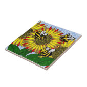 Bumblebeien en zondbloemen tegeltje (Zijkant)