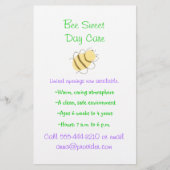 Bumblebethema kinderverzorger flyer (Voorkant)