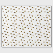 Bumblebijen die nectar en polen verzamelen cadeaupapier (Vlak)