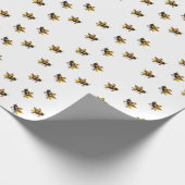 Bumblebijen die nectar en polen verzamelen cadeaupapier (Hoek)
