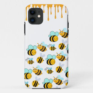 Bumblebijen en honingwit Case-Mate iPhone case