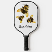 Bumblebijen Fotografisch Geel Zwart-wit Pickleball Paddle (Voorkant)