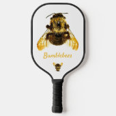 Bumblebijen Fotografisch Geel Zwart-wit Pickleball Paddle (Achterkant)