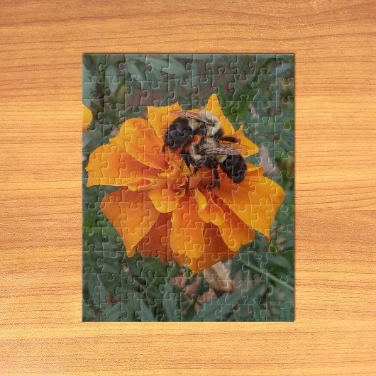 Bumblebijen op marigold Flower Legpuzzel