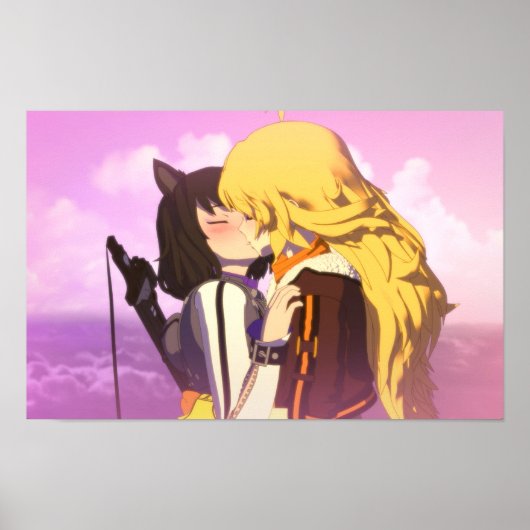 Bumbleby Kiss Yang Xiao Long en Blake Belladonna Poster (Voorkant)