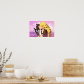 Bumbleby Kiss Yang Xiao Long en Blake Belladonna Poster (Keuken)