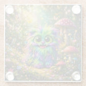 BumbleFluff Glazen Onderzetter (Achterkant)