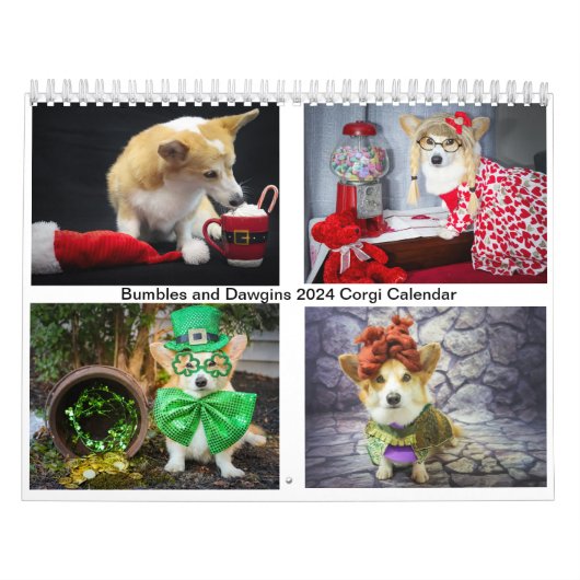 Bumbles en Dawgins 2024 Corgi Kalender (Hoes)