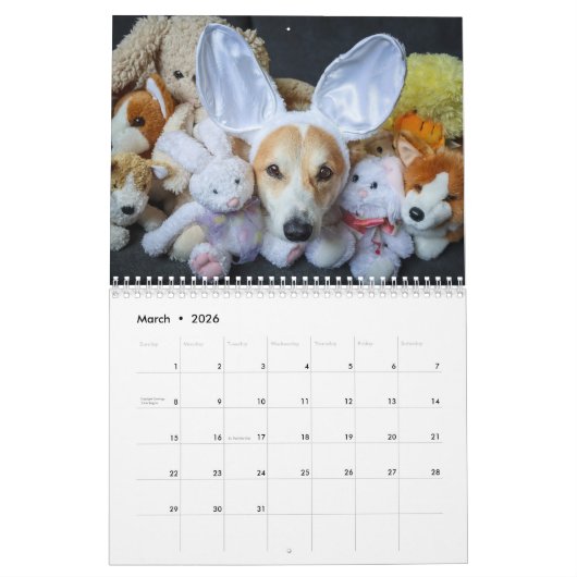 Bumbles en Dawgins 2024 Corgi Kalender (Mar 2026)
