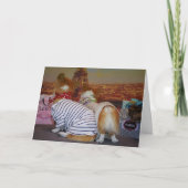 Bumbles en Dawgins corgi Jubileum Kaart (Voorkant)