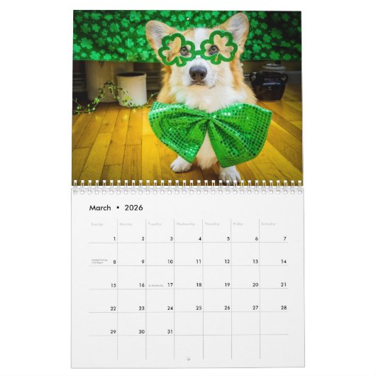 Bumbles en Dawgins Corgi Kalender 2026 (Mar 2026)