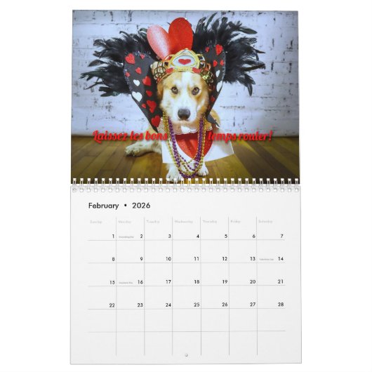Bumbles en Dawgins Corgi Kalender 2026 (Feb 2026)