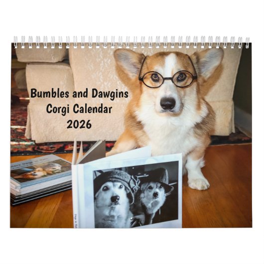 Bumbles en Dawgins Corgi Kalender 2026 (Hoes)