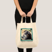 Bumblesnot Canvas tas: Geluk is een gered huisdier Tote Bag (Voorkant (product))