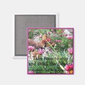 Bumblesnot magneet: The Wee One/Ruik de bloemen Magneet (Voorkant / Achterkant)