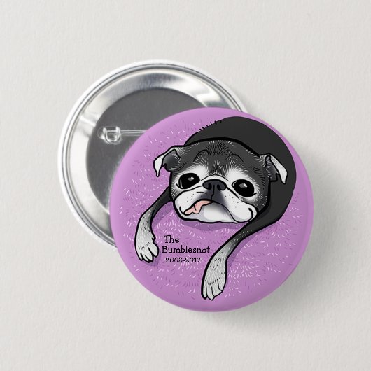 Bumblesnot Memorial-toets Ronde Button 5,7 Cm (Voorkant /achterkant)