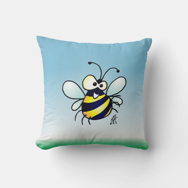 Bumbling Bee Kussen (Voorkant)