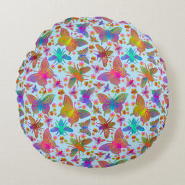Bumbling Butterflies in Fresh Air DC Rond Kussen