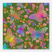 Bumbling Butterflies in Moss Behang (Voorkant)