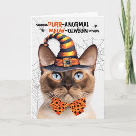 Bumese Halloween Kat PURRanormale MEOWolween Feestdagen Kaart